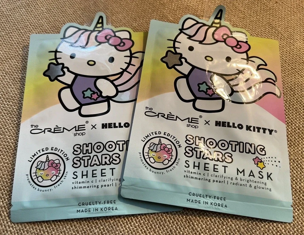 HELLO KITTY The Creme Shop Shooting Star Sheet Mask --Limited Edition--SET OF 2